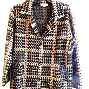 Magashoni Black / Tan Sweater Coat in Size XL